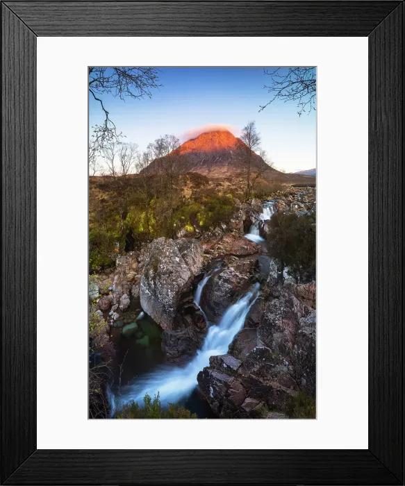 Framed Print : Buachaille Etive Mor at sunrise, Glencoe, Highlands, Scotland, United Kingdom