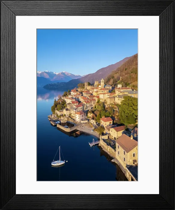 Framed Print : Village of Corenno Plinio. Dervio, Lake Como, Lecco province, Lombardy, Italy Framed Print : Village of Corenno Plinio. Dervio, Lake Como, Lecco province, Lombardy, Italy