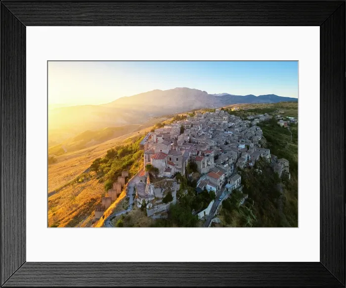 Framed Print : ancient town of Petralia Soprana, built on a cliff, Palermo district, Sicily, Italy Framed Print : ancient town of Petralia Soprana, built on a cliff, Palermo district, Sicily, Italy
