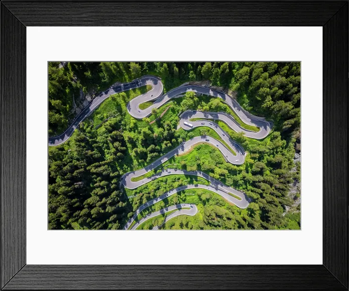Framed Print : Aerial view of the Maloja Pass during summer. Maloja, Bregaglia, canton of Graubunden, Engadin, Switzerland Framed Print : Aerial view of the Maloja Pass during summer. Maloja, Bregaglia, canton of Graubunden, Engadin, Switzerland