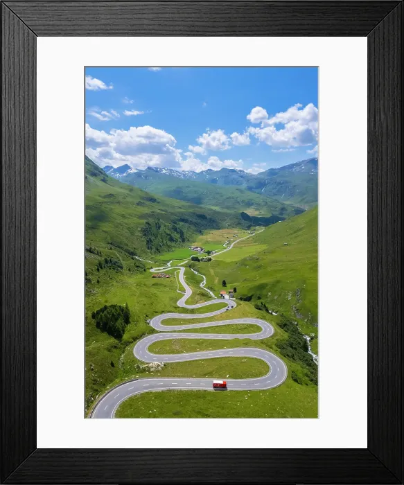 Framed Print : Aerial view of Julier Pass in summer, Albula, Engadine, Canton of Graubunden, Switzerland Framed Print : Aerial view of Julier Pass in summer, Albula, Engadine, Canton of Graubunden, Switzerland