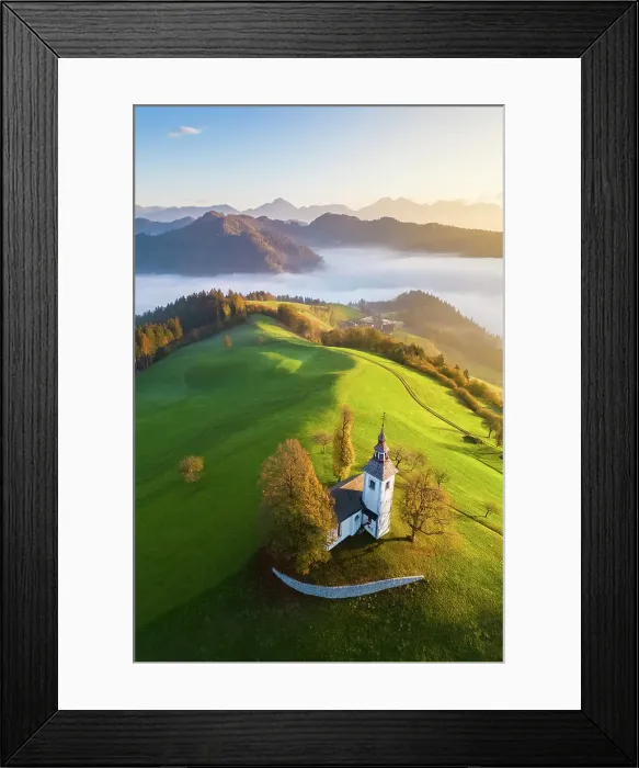 Framed Print : Church of Saint Thomas at sunrise in autumn. Sveti Tomaz, Skofja Loka, Upper Carniola, Slovenia Framed Print : Church of Saint Thomas at sunrise in autumn. Sveti Tomaz, Skofja Loka, Upper Carniola, Slovenia