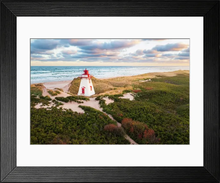 Framed Print : St. Peters harbour lighthouse, Prince Edward Island, Canada
