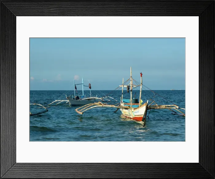 Framed Print : Bangka boats, Gigantes Islands, Iloilo Province, Western Visayas, Philippines