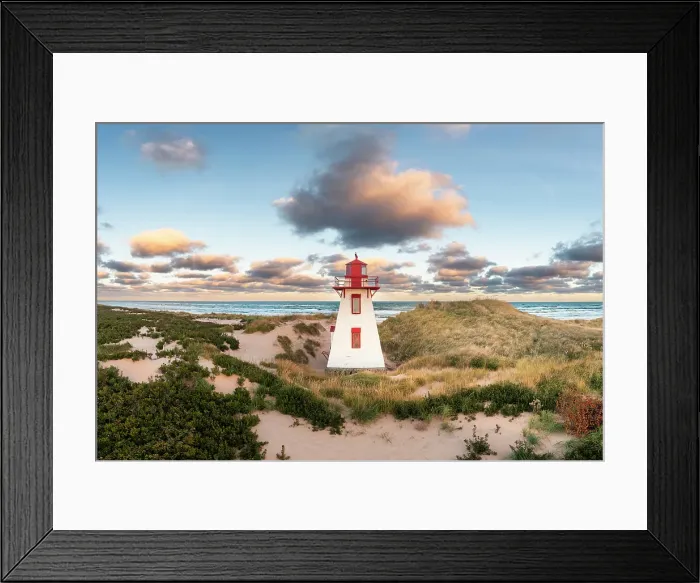 Framed Print : St. Peters harbour lighthouse, Prince Edward Island, Canada