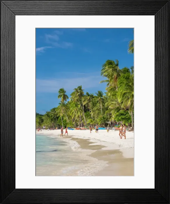 Framed Print : White Beach, Boracay Island, Aklan Province, Western Visayas, Philippines