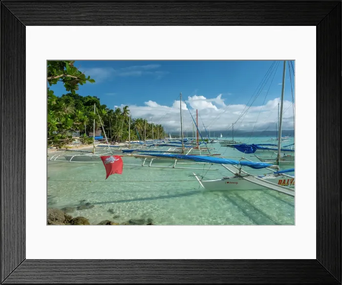 Framed Print : Diniwid Beach, Boracay Island, Aklan Province, Western Visayas, Philippines