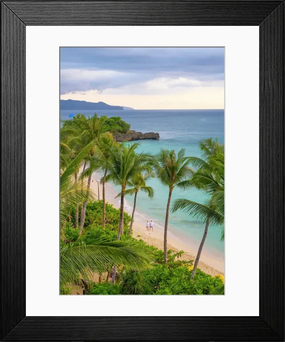 Framed Print : Boracay Island, Aklan Province, Western Visayas, Philippines