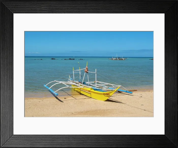 Framed Print : Bangka boats, Gigantes Islands, Iloilo Province, Western Visayas, Philippines