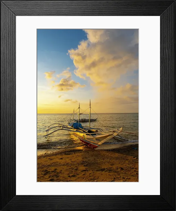 Framed Print : Bangka boats, Gigantes Islands, Iloilo Province, Western Visayas, Philippines