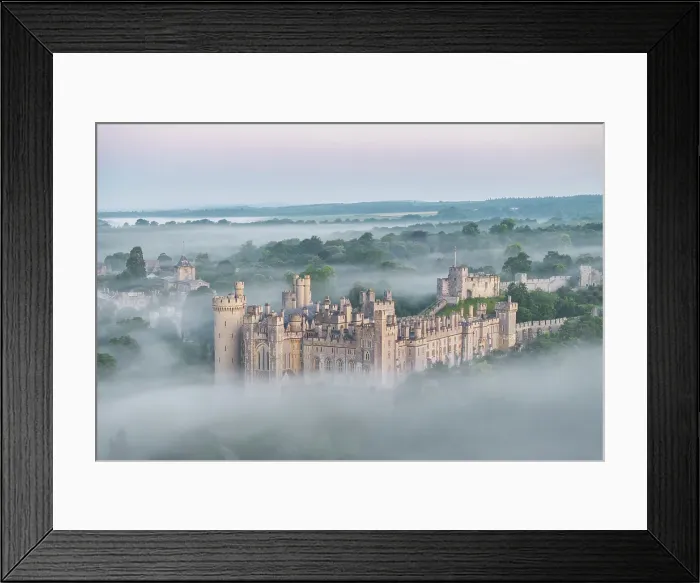 Framed Print : Arundel Castle on a beautiful misty morning, West Sussex, England. Summer (July) 2024 Framed Print : Arundel Castle on a beautiful misty morning, West Sussex, England. Summer (July) 2024