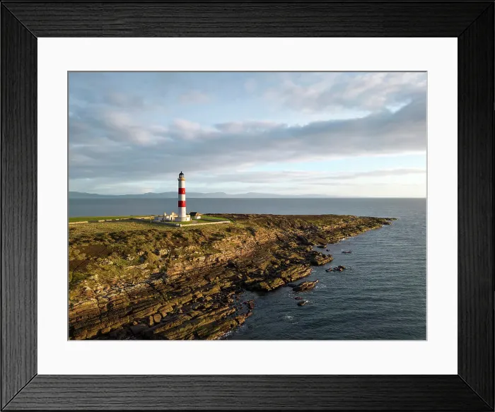Framed Print : Aerial view of Tarbat Ness Lighthouse, Moray Firth, Portmahomack, Highland, Scotland, April 2024 Framed Print : Aerial view of Tarbat Ness Lighthouse, Moray Firth, Portmahomack, Highland, Scotland, April 2024