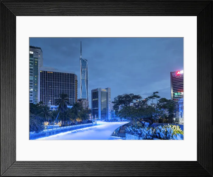 Framed Print : Merdeka 118 skyscraper and River of Life at dusk, Kuala Lumpur, Selangor, Malaysia Framed Print : Merdeka 118 skyscraper and River of Life at dusk, Kuala Lumpur, Selangor, Malaysia