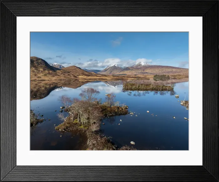 Framed Print : Lochan na h-achlaise on Rannoch Moor in the Scottish Highlands, Scotland. Spring (March) 2024 Framed Print : Lochan na h-achlaise on Rannoch Moor in the Scottish Highlands, Scotland. Spring (March) 2024
