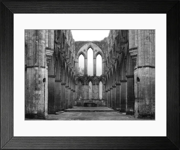 Framed Print : Ruins of Rievaulx Abbey, one of the first Cistercian abbeys to be founded in England in around 1130, North Yorkshire, England Framed Print : Ruins of Rievaulx Abbey, one of the first Cistercian abbeys to be founded in England in around 1130, North Yorkshire, England