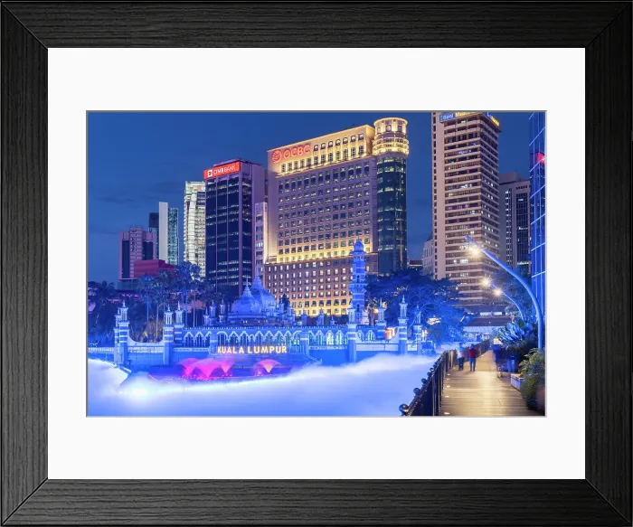 Framed Print : Sultan Abdul Samad Jamek Mosque and River of Life at dusk, Kuala Lumpur, Selangor, Malaysia Framed Print : Sultan Abdul Samad Jamek Mosque and River of Life at dusk, Kuala Lumpur, Selangor, Malaysia