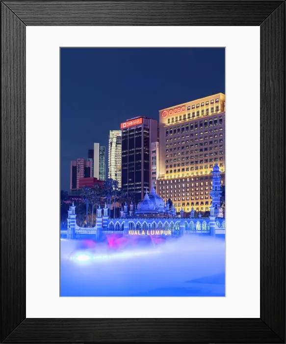 Framed Print : Sultan Abdul Samad Jamek Mosque and River of Life at dusk, Kuala Lumpur, Selangor, Malaysia Framed Print : Sultan Abdul Samad Jamek Mosque and River of Life at dusk, Kuala Lumpur, Selangor, Malaysia