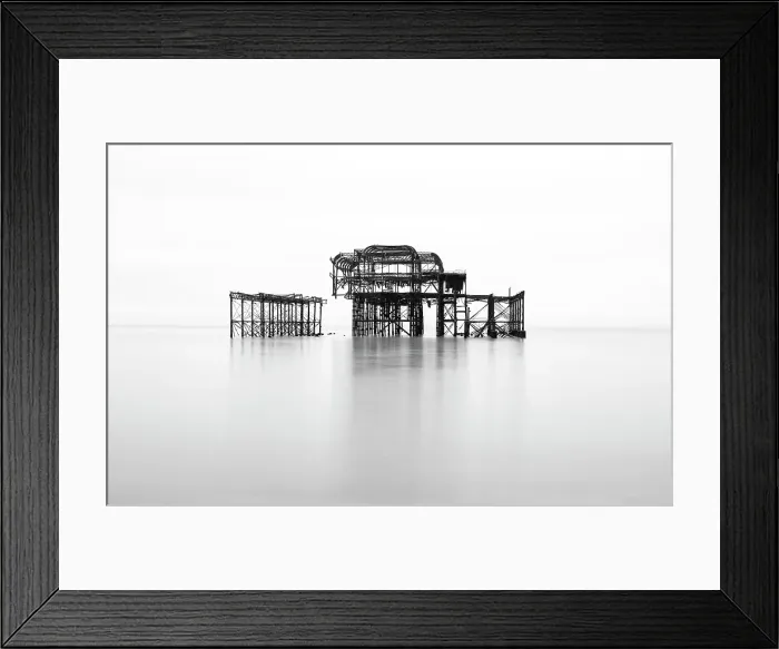 Framed Print : Remains of the West Pier in Brighton, Brighton and Hove, East Sussex, England