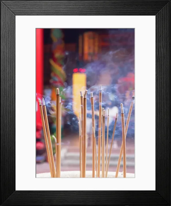 Framed Print : Incense sticks at Guan Di Temple, Chinatown, Kuala Lumpur, Selangor, Malaysia