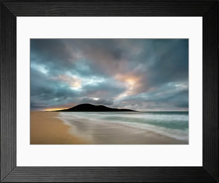 Framed Print : Ceapabhal from Scarista Beach at dusk, Isle of Harris, Outer Hebrides, Scotland Framed Print : Ceapabhal from Scarista Beach at dusk, Isle of Harris, Outer Hebrides, Scotland