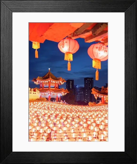 Framed Print : Thean Hou Temple at dusk, Kuala Lumpur, Selangor, Malaysia Framed Print : Thean Hou Temple at dusk, Kuala Lumpur, Selangor, Malaysia