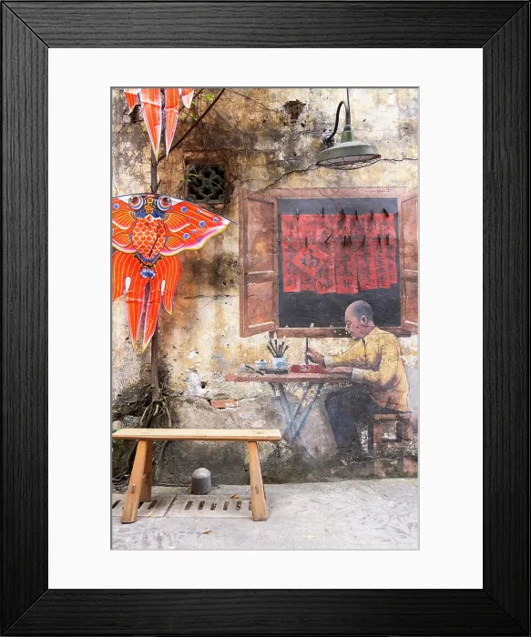 Framed Print : Chinese decorations and mural in Kwai Chai Hong alleyway, Chinatown, Kuala Lumpur, Selangor, Malaysia Framed Print : Chinese decorations and mural in Kwai Chai Hong alleyway, Chinatown, Kuala Lumpur, Selangor, Malaysia