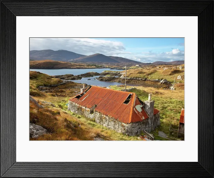 Framed Print : Abandoned croft, Quidinish, Golden Road, Isle of Harris, Outer Hebrides, Scotland Framed Print : Abandoned croft, Quidinish, Golden Road, Isle of Harris, Outer Hebrides, Scotland
