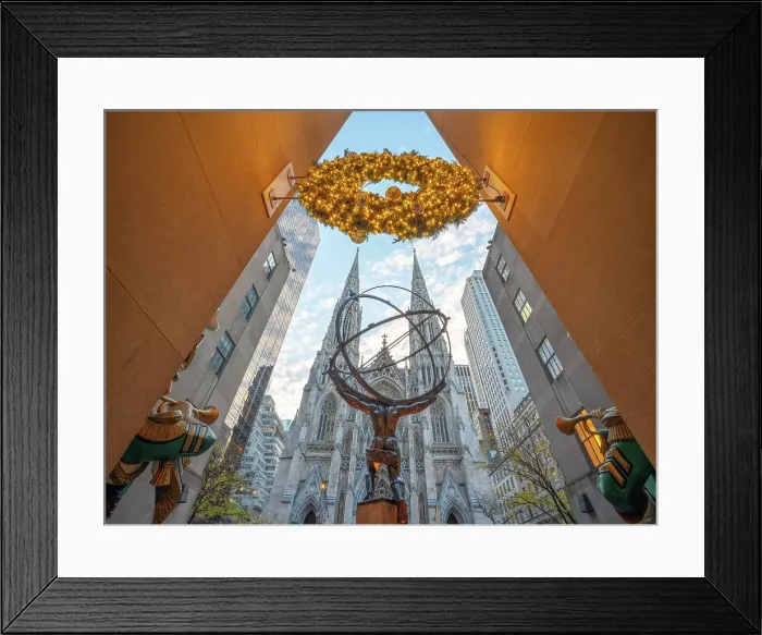 Framed Print : St Patricks Cathedral and Atlas Statue Manhattan, New York City, USA Framed Print : St Patricks Cathedral and Atlas Statue Manhattan, New York City, USA