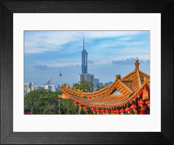 Framed Print : Thean Hou Temple and Merdeka 118, Kuala Lumpur, Selangor, Malaysia Framed Print : Thean Hou Temple and Merdeka 118, Kuala Lumpur, Selangor, Malaysia