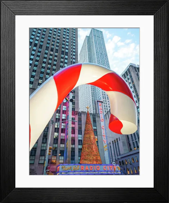 Framed Print : Radio City with christmas decoration Manhattan, New York City, USA Framed Print : Radio City with christmas decoration Manhattan, New York City, USA