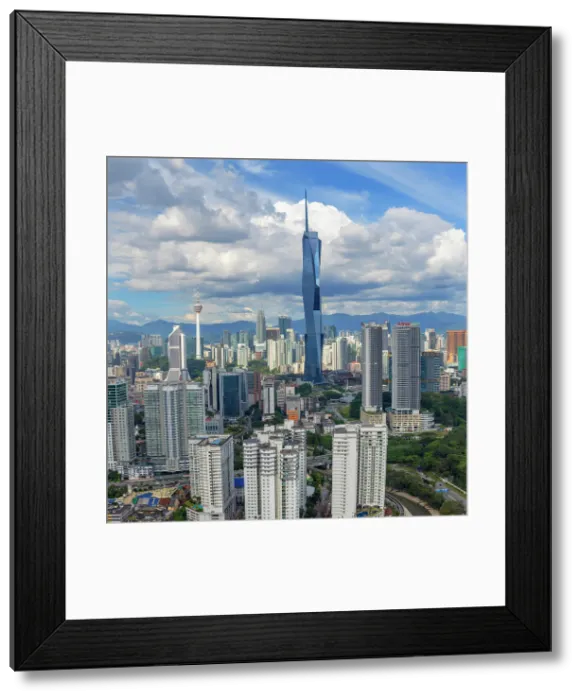 Framed Print : Skyline with Merdeka 118 skyscraper, Menara Kuala Lumpur and Petronas Towers, Kuala Lumpur, Selangor, Malaysia Framed Print : Skyline with Merdeka 118 skyscraper, Menara Kuala Lumpur and Petronas Towers, Kuala Lumpur, Selangor, Malaysia