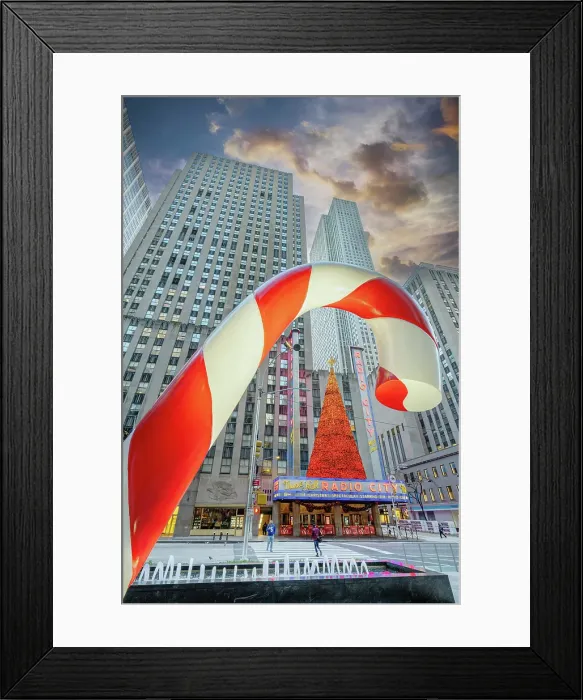 Framed Print : Radio City with christmas decoration Manhattan, New York City, USA Framed Print : Radio City with christmas decoration Manhattan, New York City, USA