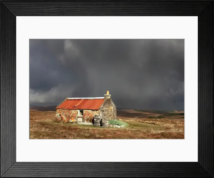 Framed Print : Old Sheiling on moorland near Achmore, Isle of Lewis, Outer Hebrides, Scotland Framed Print : Old Sheiling on moorland near Achmore, Isle of Lewis, Outer Hebrides, Scotland