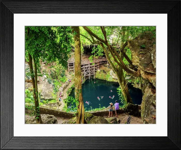 Framed Print : Cenote Zaci, Valladolid, Yucatan State, Mexico Framed Print : Cenote Zaci, Valladolid, Yucatan State, Mexico