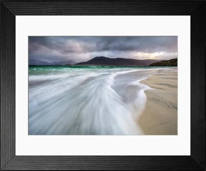 Framed Print : South Harris Hills from Horgabost Beach, Isle of Harris, Outer Hebrides, Scotland Framed Print : South Harris Hills from Horgabost Beach, Isle of Harris, Outer Hebrides, Scotland