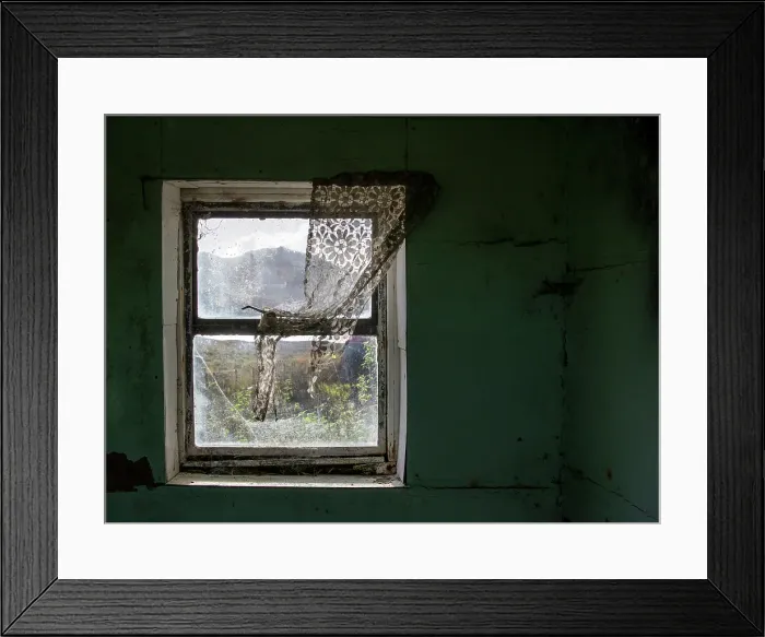 Framed Print : Window of old croft house, Isle of Lewis, Outer Hebrides, Scotland Framed Print : Window of old croft house, Isle of Lewis, Outer Hebrides, Scotland