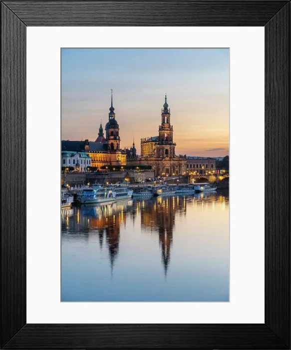 Framed Print : Oberlandesgericht Dresden, Dresden Cathedral by Elbe River at dusk, Dresden, Saxony, Germany Framed Print : Oberlandesgericht Dresden, Dresden Cathedral by Elbe River at dusk, Dresden, Saxony, Germany