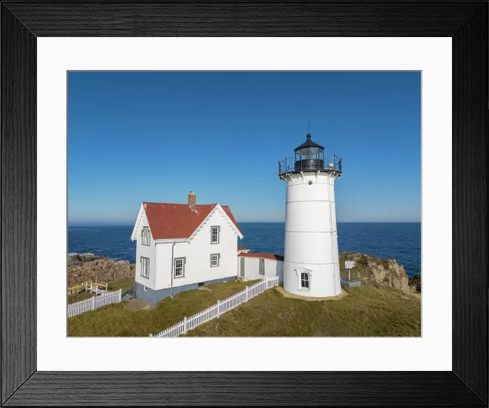 Framed Print : Cape Neddick Lighthouse, York, Maine, New England, USA