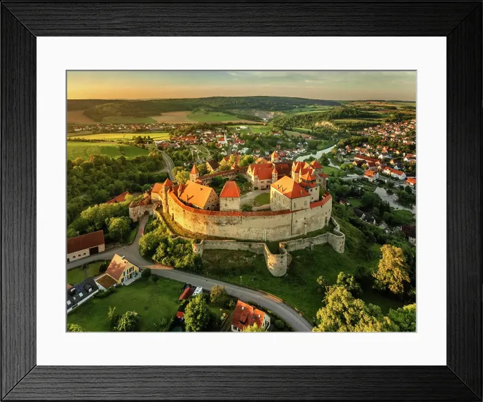 Framed Print : Harburg Castle, Harburg, Romantic Road, Swabia, Bavaria; Germany