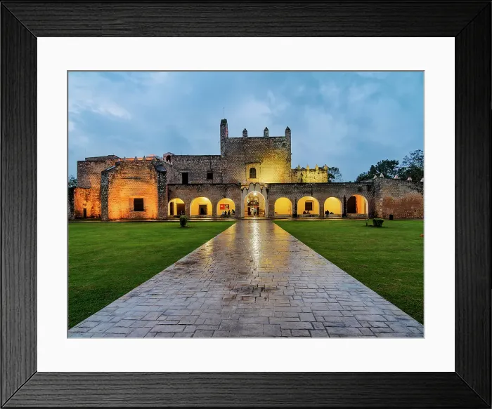 Framed Print : Convent of San Bernardino de Siena at dusk, Sisal Park, Valladolid, Yucatan State, Mexico Framed Print : Convent of San Bernardino de Siena at dusk, Sisal Park, Valladolid, Yucatan State, Mexico