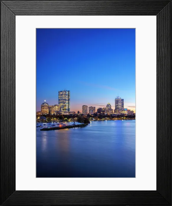 Framed Print : Skyline of Back Bay from across the Charles River, Boston, Massachusetts, USA Framed Print : Skyline of Back Bay from across the Charles River, Boston, Massachusetts, USA
