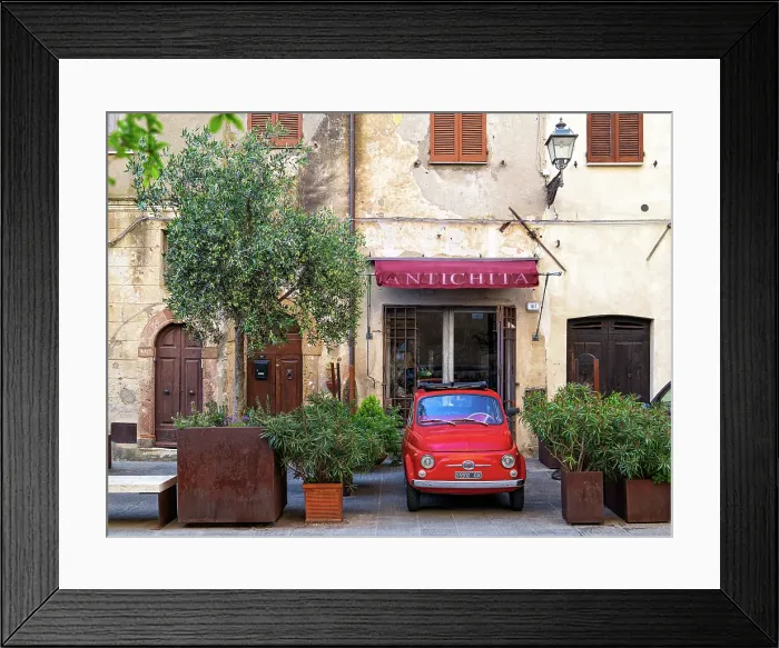 Framed Print : Vintage Fiat in Pitigliano, Grosseto, Tuscany, Italy Framed Print : Vintage Fiat in Pitigliano, Grosseto, Tuscany, Italy
