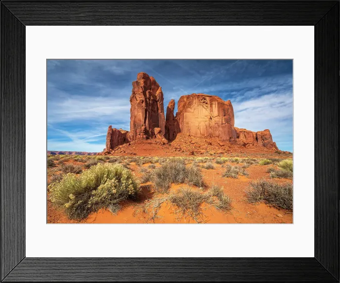 Framed Print : The Thumb and Camel Butte, Monument Valley Navajo Tribal Park, Utah-Arizona, USA