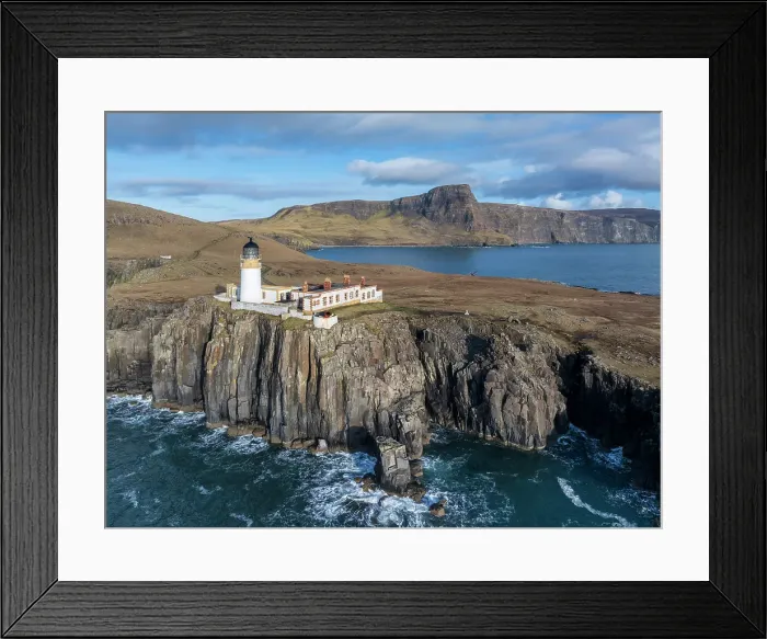 Framed Print : Aerial view of Neist Point Lighthouse on the Isle of Skye, Scotland. Winter (February) 2025 Framed Print : Aerial view of Neist Point Lighthouse on the Isle of Skye, Scotland. Winter (February) 2025