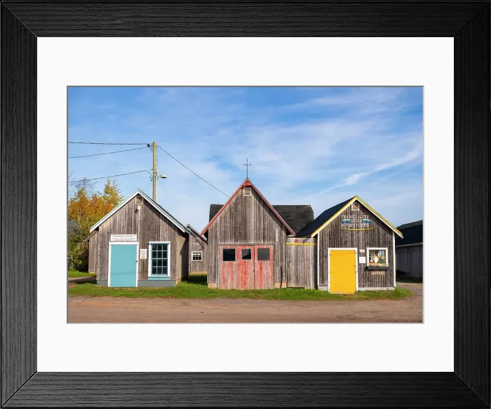Framed Print : Fishing huts, Prince Edward Island, Canada, North America Framed Print : Fishing huts, Prince Edward Island, Canada, North America
