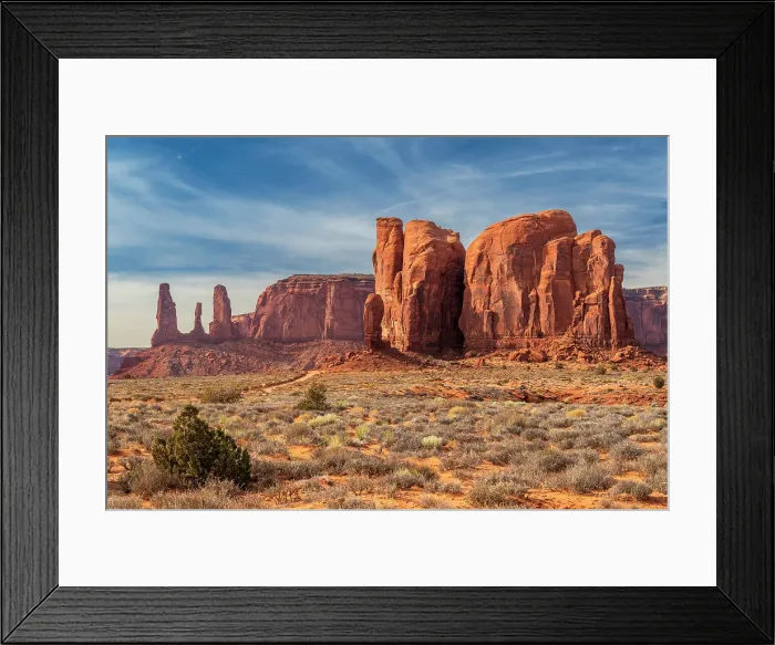 Framed Print : Scenic view of Monument Valley Navajo Tribal Park, Utah-Arizona, USA Framed Print : Scenic view of Monument Valley Navajo Tribal Park, Utah-Arizona, USA