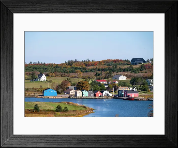 Framed Print : Colourful houses, Prince Edward Island, Canada, North America Framed Print : Colourful houses, Prince Edward Island, Canada, North America