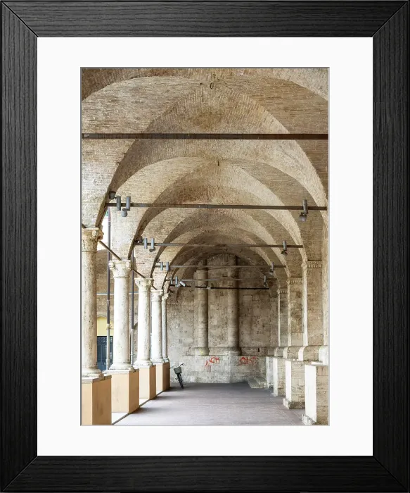 Framed Print : A cloister of the Church of San Francesco (the Basilica di San Francesco) in Ascoli Piceno, Marche, Italy Framed Print : A cloister of the Church of San Francesco (the Basilica di San Francesco) in Ascoli Piceno, Marche, Italy