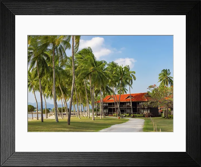 Framed Print : Pelangi Beach Resort and Spa, Cenang Beach, Langkawi, Kedah, Malaysia