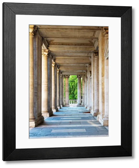 Framed Print : The colonnade of the Palazzo Nuovo, one of the buildings of the Capitoline Museums (Musei Capitolini), Rome, Italy Framed Print : The colonnade of the Palazzo Nuovo, one of the buildings of the Capitoline Museums (Musei Capitolini), Rome, Italy